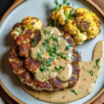 Blumenkohlsteak mit Pfefferrahmsauce