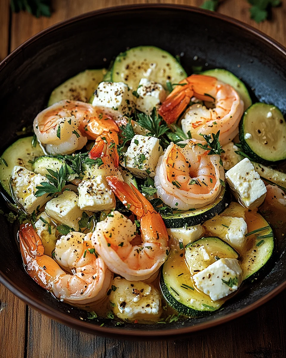 Garnelen Feta Pfanne mit Zucchini 23 Garnelen Feta Pfanne mit Zucchini