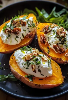 Gefüllte Süßkartoffeln mit Burrata