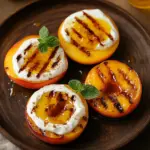 Gegrillte Pfirsiche mit Joghurt und Honig