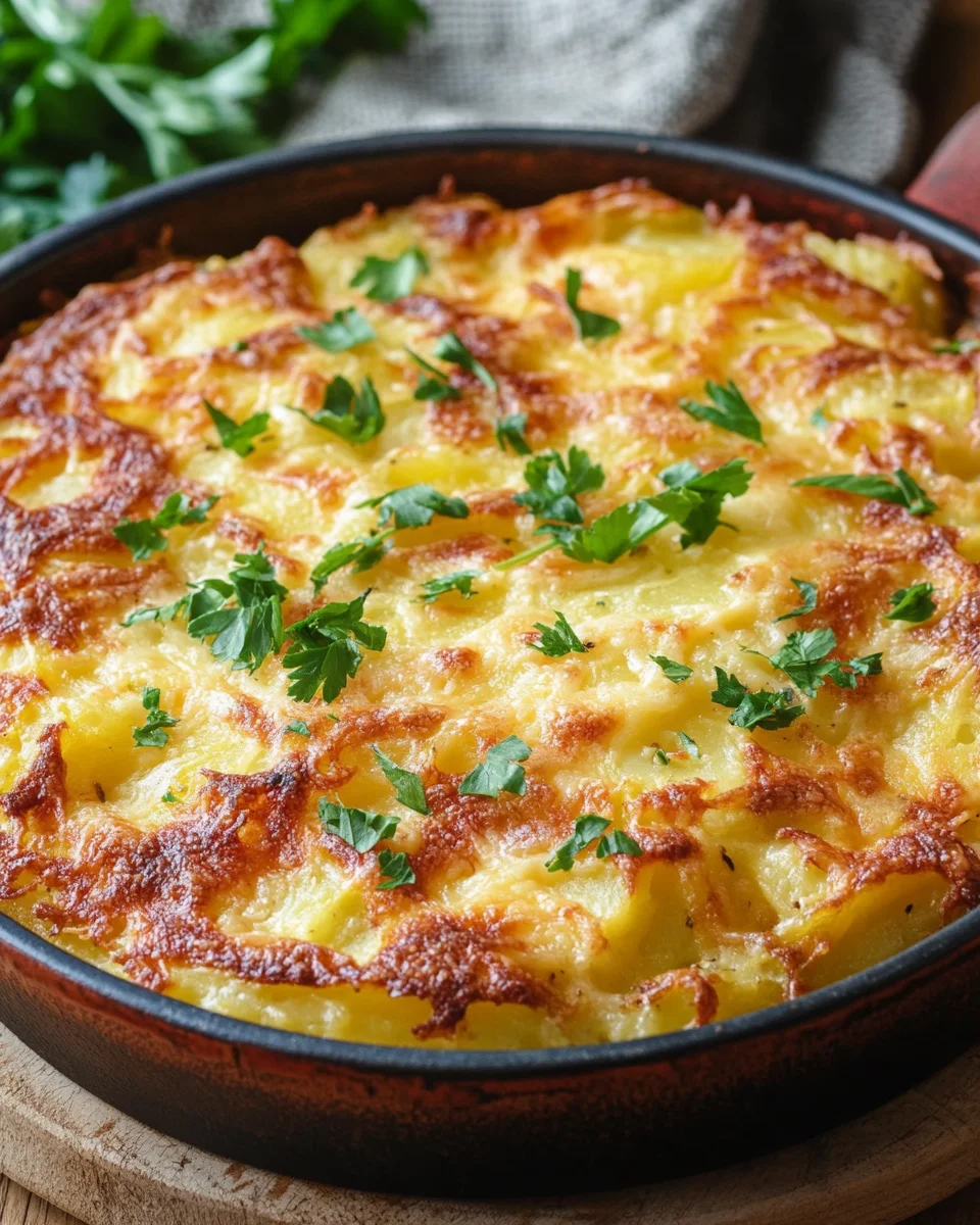 Hüttenkäse Kartoffelrösti Auflauf 22 Hüttenkäse