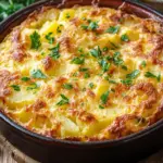 H&uuml;ttenk&auml;se Kartoffelr&ouml;sti Auflauf