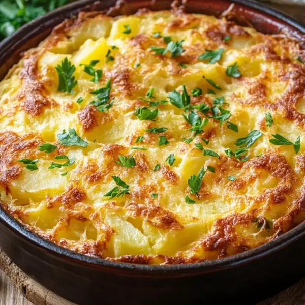 Hüttenkäse Kartoffelrösti Auflauf