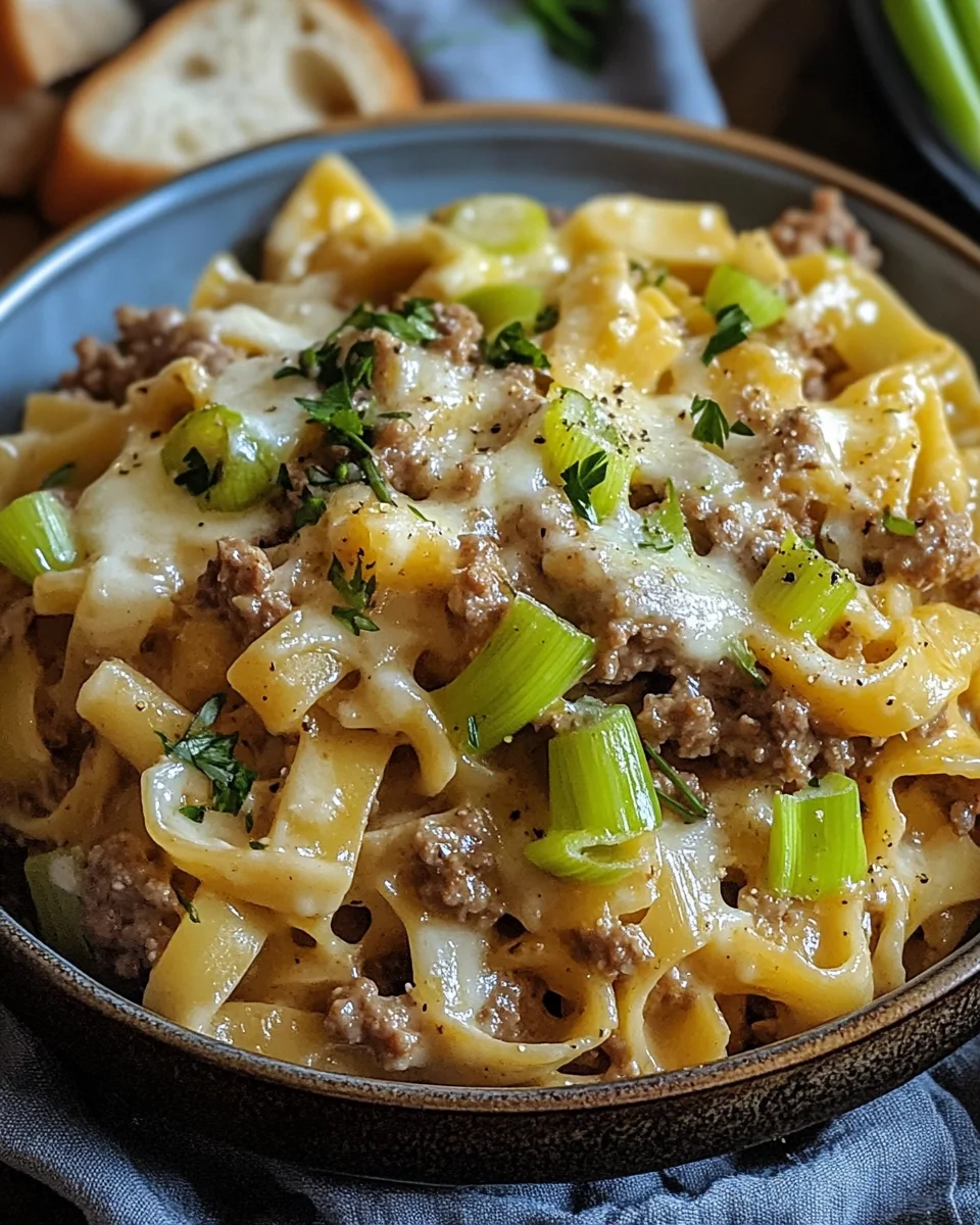 Käse-Lauch Pasta mit Hackfleisch 24 Käse-Lauch
