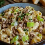 K&auml;se-Lauch Pasta mit Hackfleisch
