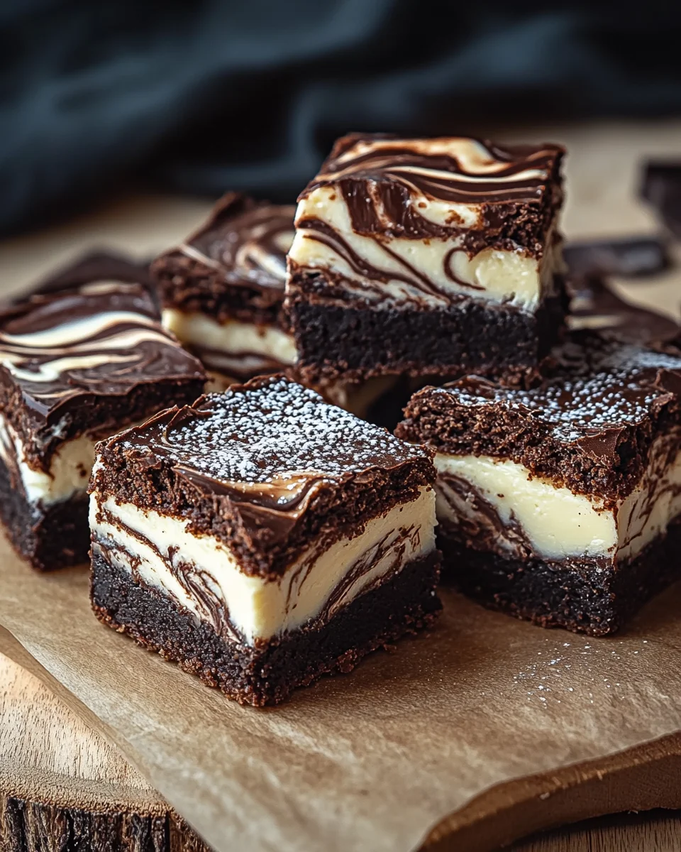 Käsekuchen Brownies mit Frischkäse und Schokolade 20 Käsekuchen