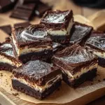 K&auml;sekuchen Brownies mit Frischk&auml;se und Schokolade