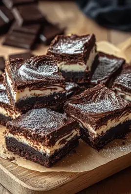 Käsekuchen Brownies mit Frischkäse und Schokolade