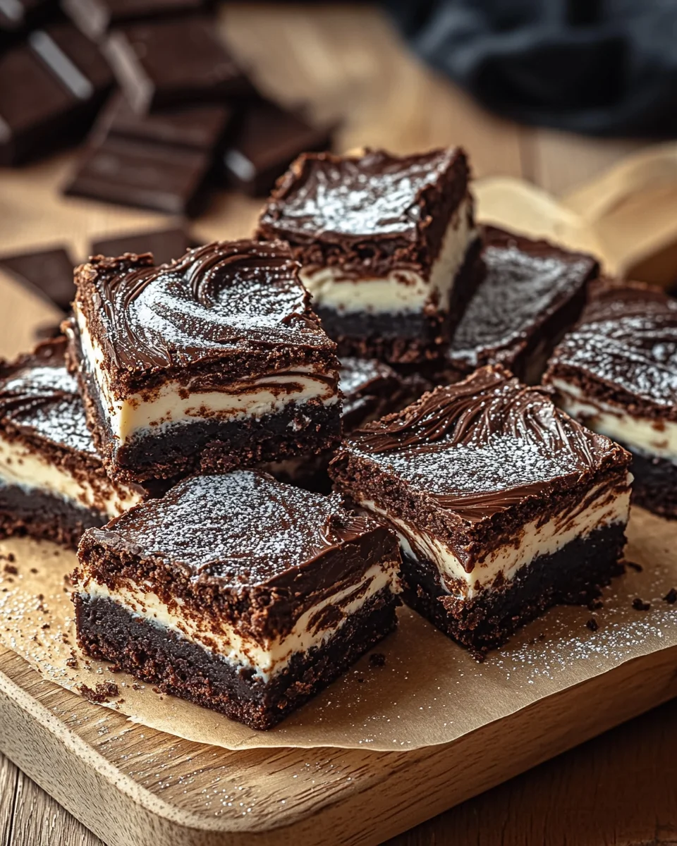 Käsekuchen Brownies mit Frischkäse und Schokolade 22 Käsekuchen Brownies mit Frischkäse und Schokolade
