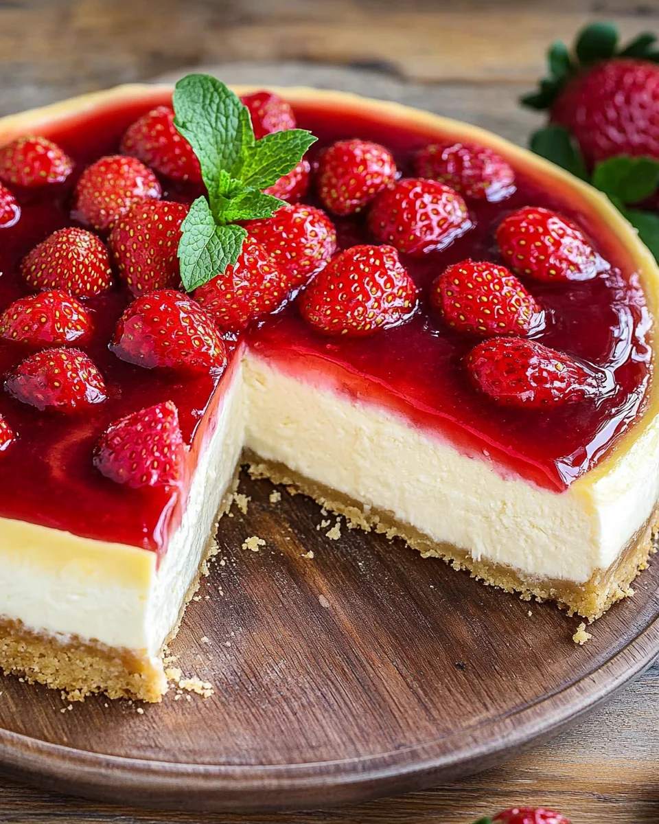 Käsekuchen mit Erdbeeren 19 Käsekuchen