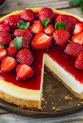 Käsekuchen mit Erdbeeren