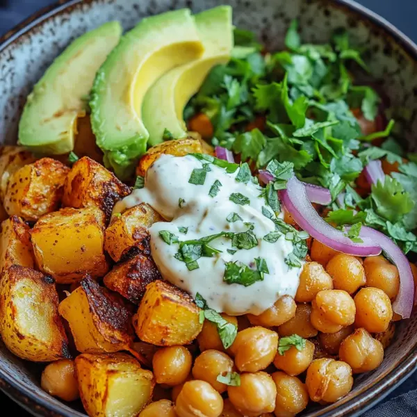 Kartoffel-Kichererbsen-Bowl