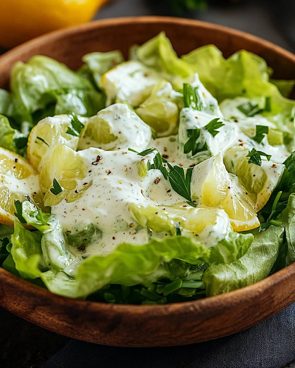 Kopfsalat mit Omas Sahne-Zitronen-Dressing 20 Kopfsalat