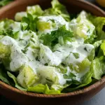 Kopfsalat mit Omas Sahne-Zitronen-Dressing