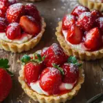 M&uuml;rbeteig Tartelettes mit Erdbeeren und Mascarponecreme