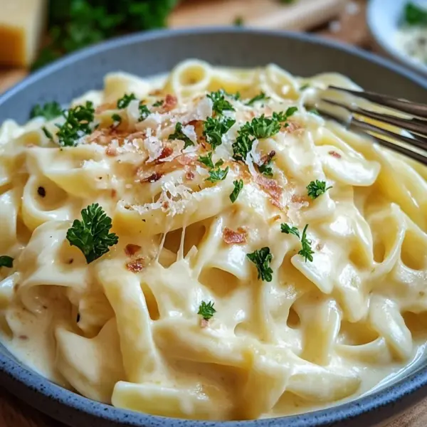 Nudeln in Käse Sahne Soße