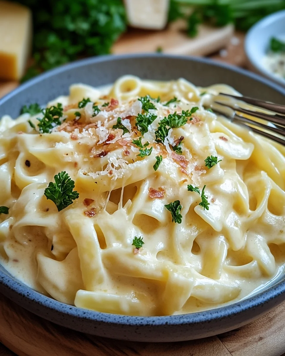 Nudeln in K&auml;se Sahne So&szlig;e