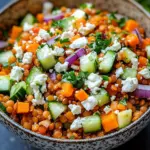 Orientalischer Rote Linsensalat mit