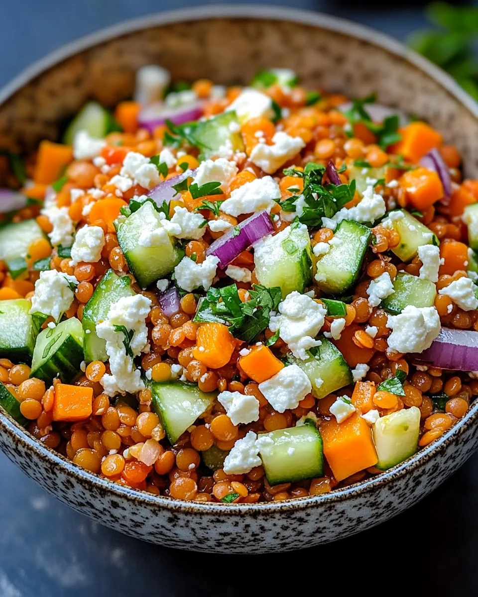 Orientalischer Rote Linsensalat mit