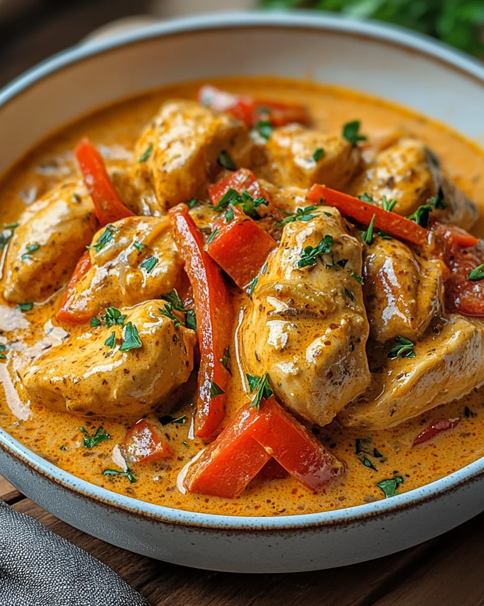 Paprika-Sahne-H&auml;hnchen