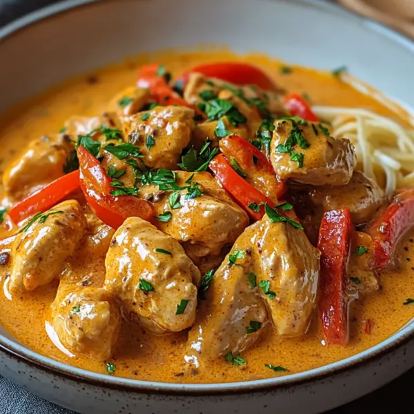 Paprika-Sahne-Hähnchen