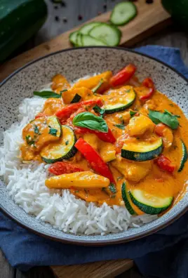 Paprika-Zucchini-Rahm-Hähnchen