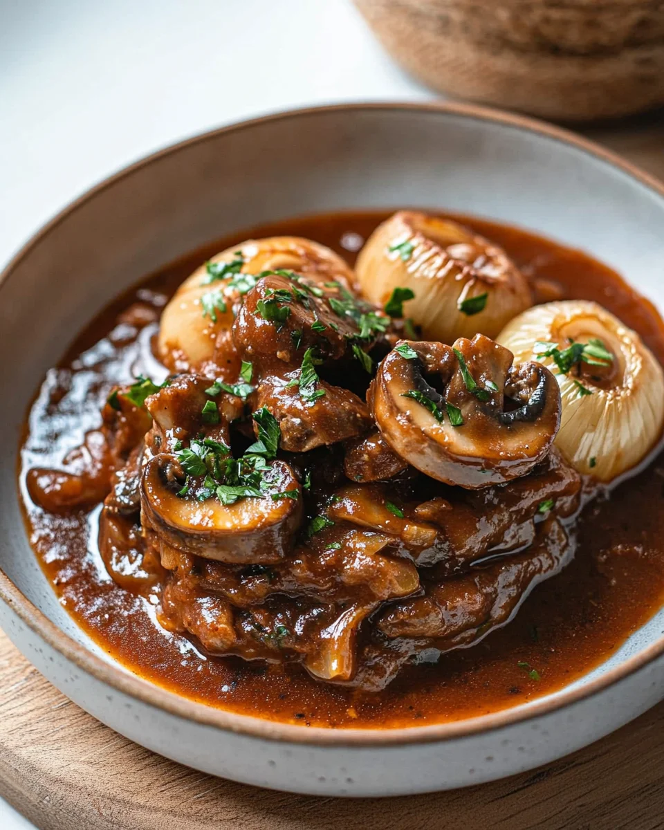 Pilzgulasch à la Bourguignonne 18 Pilzgulasch