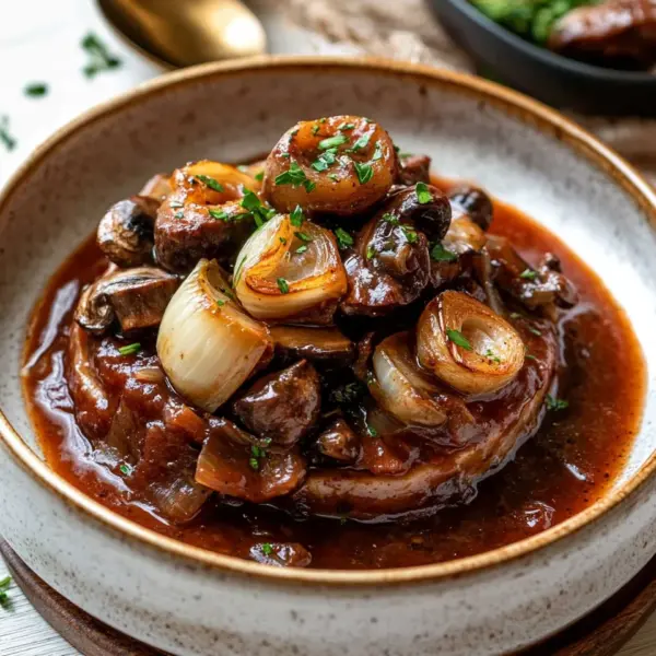 Pilzgulasch à la Bourguignonne
