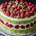 Pistazien-Himbeer-Torte mit Mascarpone-Creme