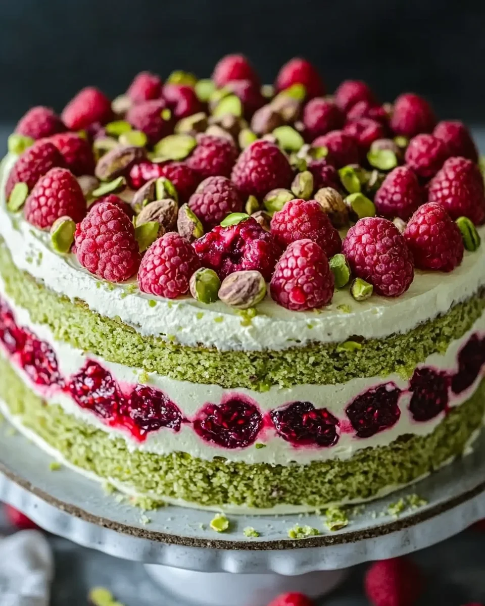 Pistazien-Himbeer-Torte mit Mascarpone-Creme 24 Pistazien-Himbeer-Torte mit Mascarpone-Creme