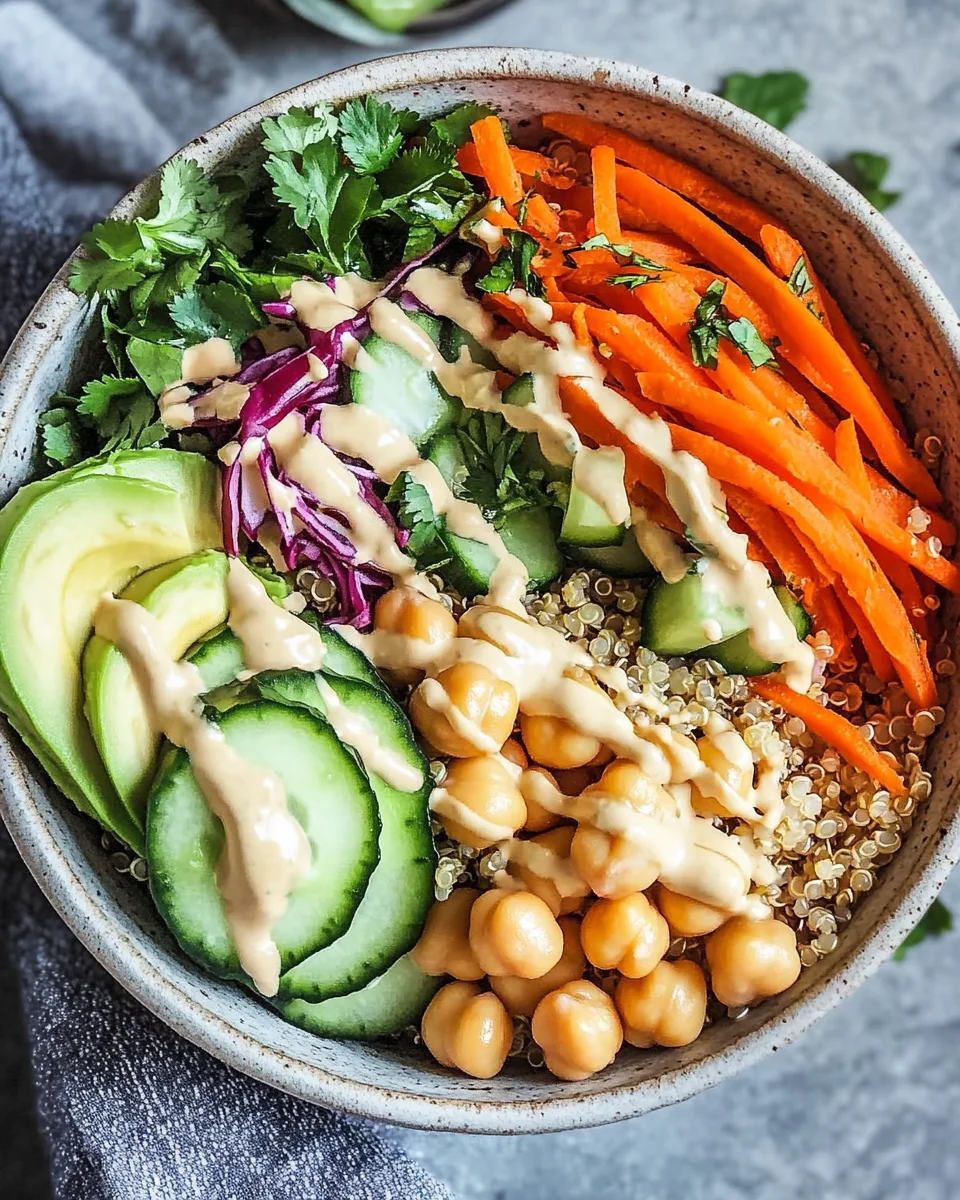 Quinoa-Gemüse-Bowl mit Tahini-Dressing 23 Quinoa-Gemüse-Bowl
