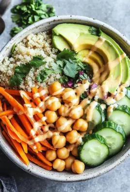 Quinoa-Gemüse-Bowl mit Tahini-Dressing