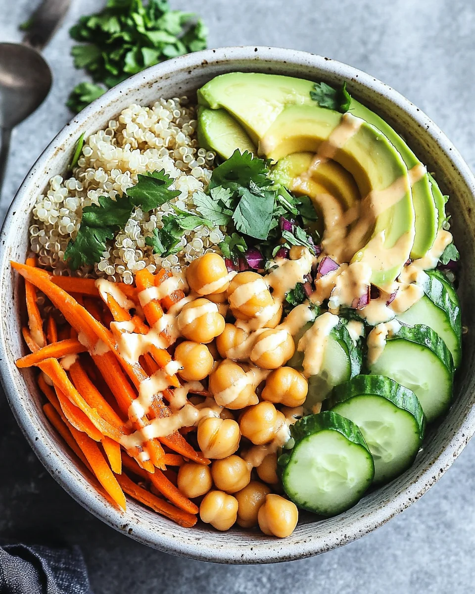 Quinoa-Gemüse-Bowl mit Tahini-Dressing 25 Quinoa-Gemüse-Bowl mit Tahini-Dressing