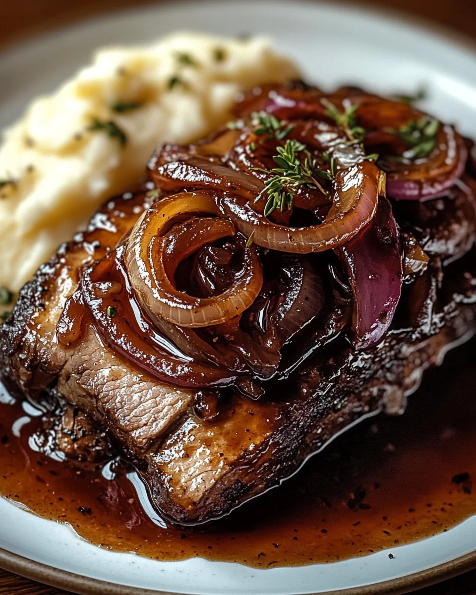 Rinderbrust in Balsamico-Zwiebelsoße 3 Rinderbrust