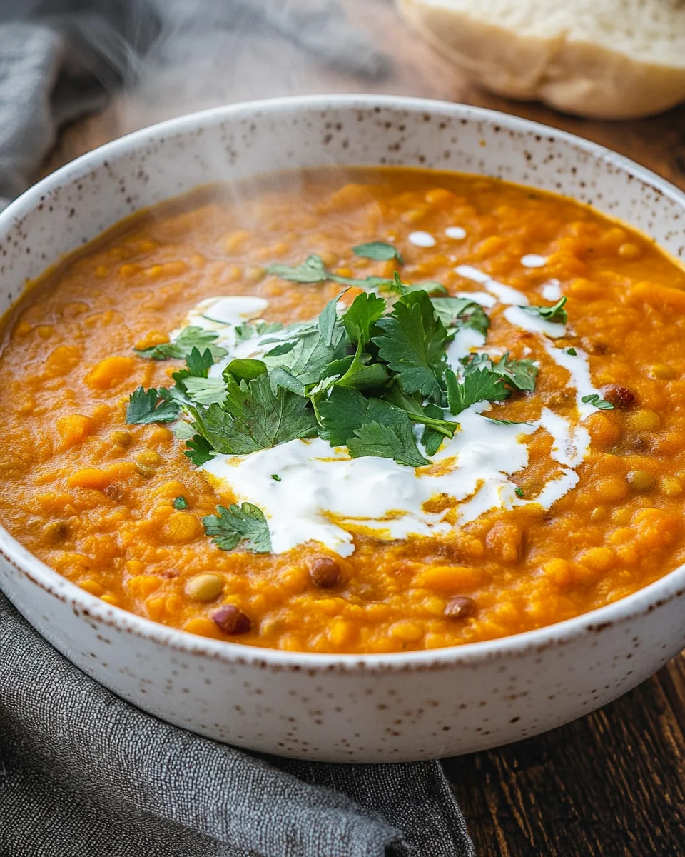 Rote Linsensuppe mit Süßkartoffeln 19 Rote