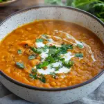 Rote Linsensuppe mit S&uuml;&szlig;kartoffeln