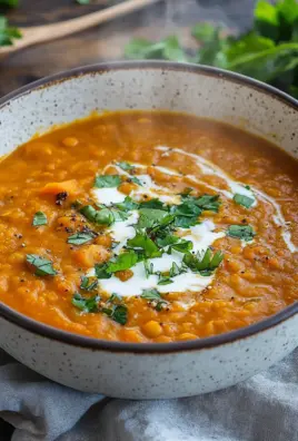 Rote Linsensuppe mit Süßkartoffeln