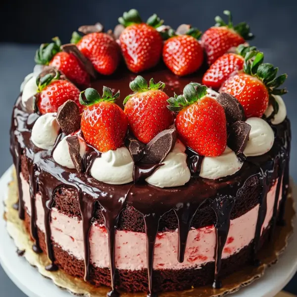Saftige Erdbeer-Schoko-Torte