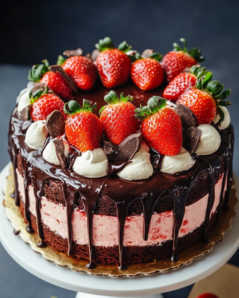 Saftige Erdbeer-Schoko-Torte