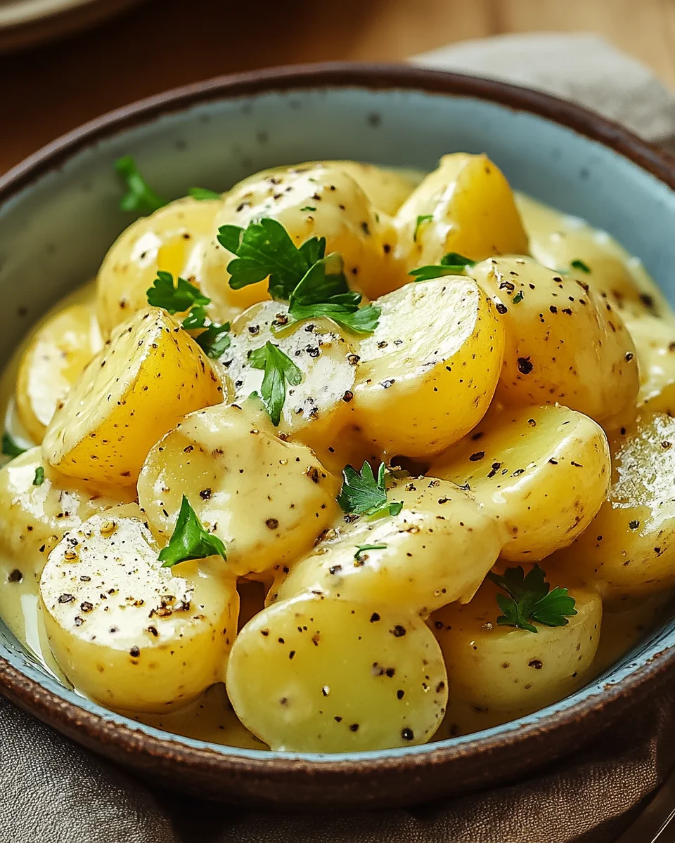 Senfsauce mit Salzkartoffeln