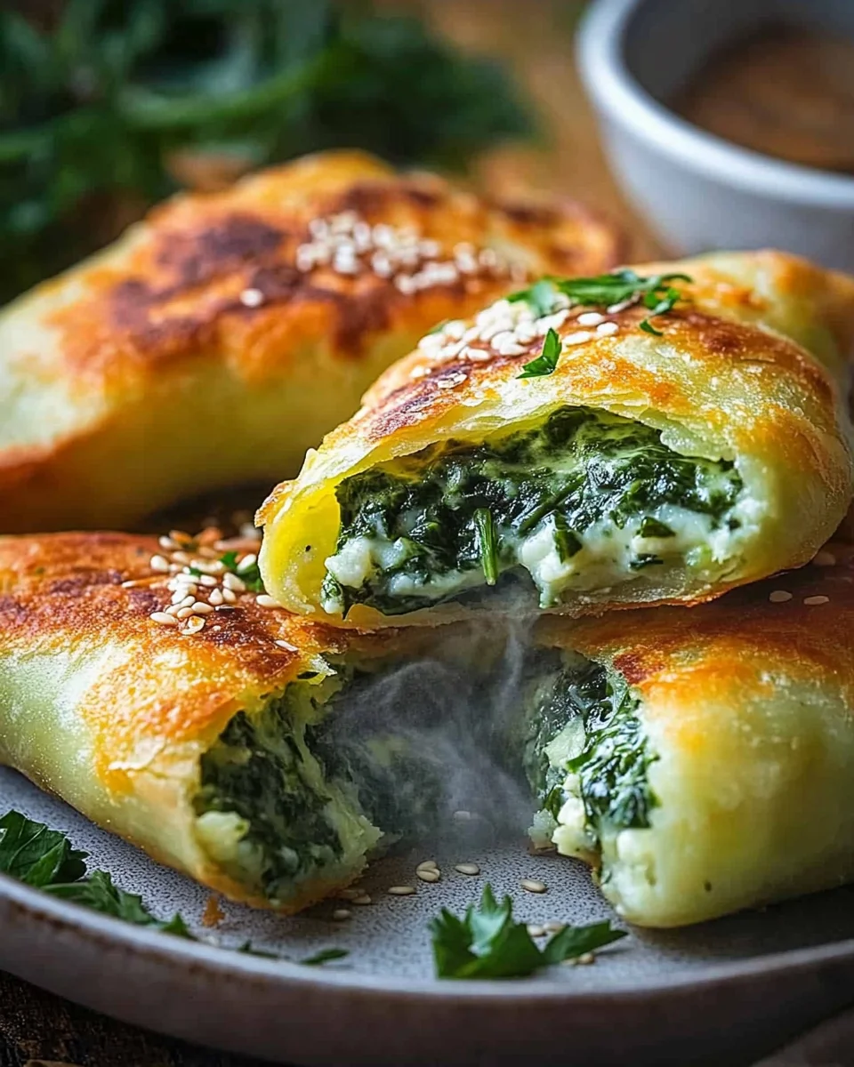 Vegane Kartoffeltaschen mit Spinat-Frischkäse-Füllung 16 Vegane