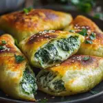Vegane Kartoffeltaschen mit Spinat-Frischk&auml;se-F&uuml;llung