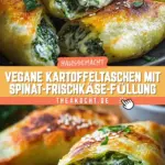 Vegane Kartoffeltaschen mit Spinat-Frischkäse-Füllung 15 Pinterest Hidden Image