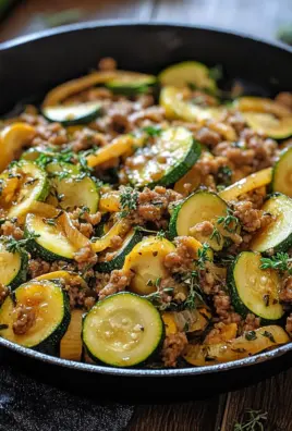 Zucchini-Hack-Pfanne