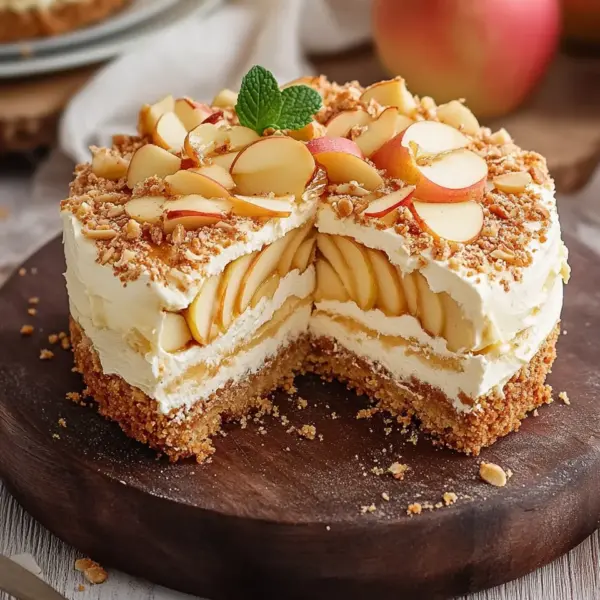 Apfel-Mascarpone-Torte mit Mandelboden