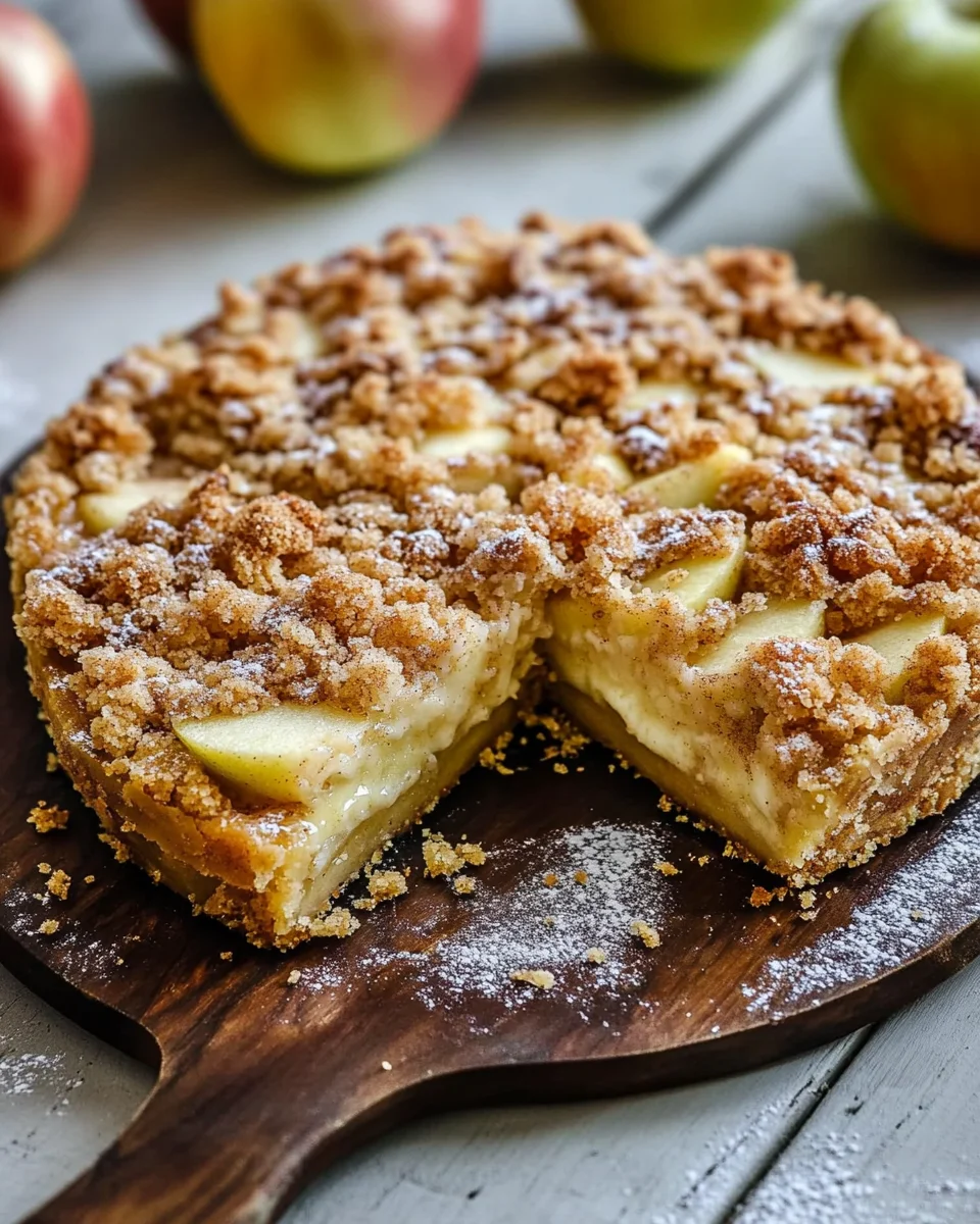 Apfelkuchen vom Blech - mit Pudding und knusprigen Streusel