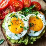 Avocado Toast mit Ei und Tomaten