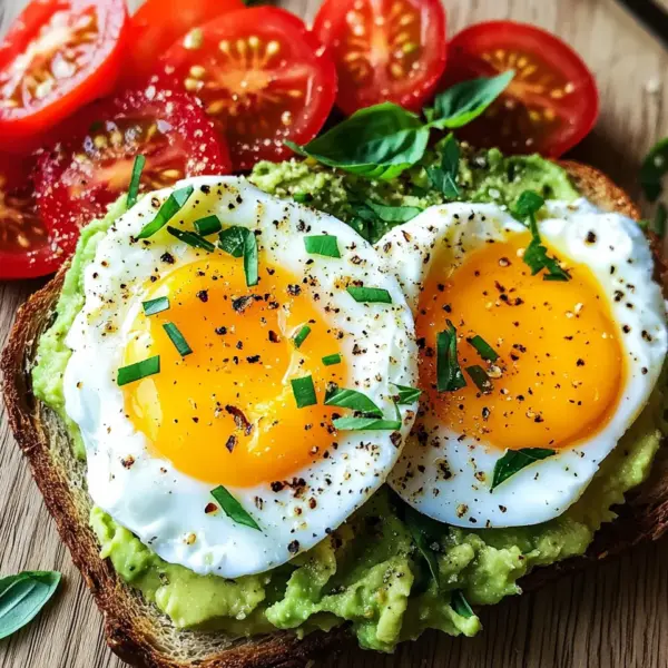 Avocado Toast mit Ei und Tomaten
