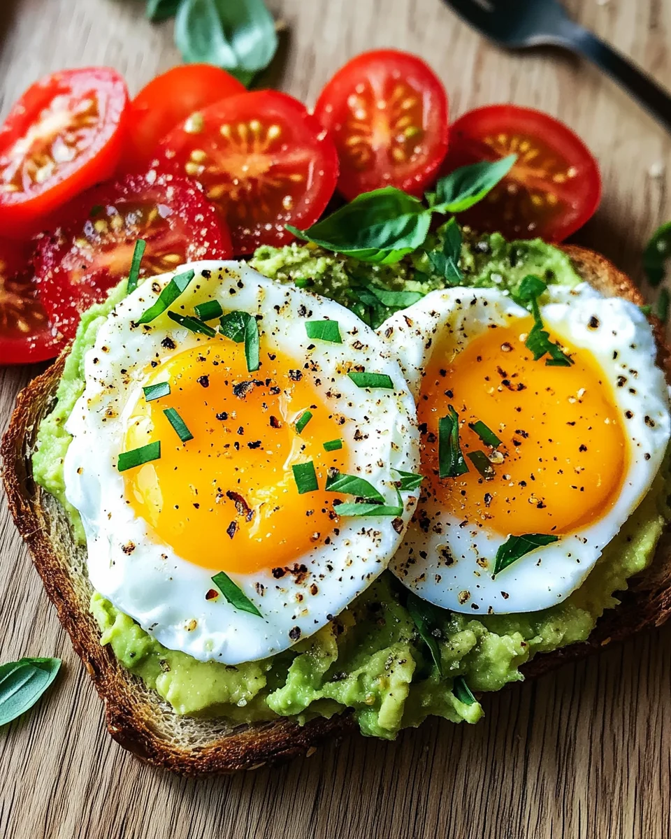Avocado Toast mit Ei und Tomaten