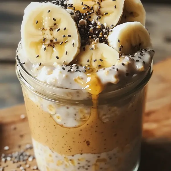 Bananen-Erdnussbutter Overnight Oats